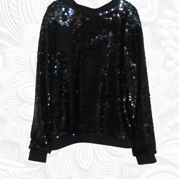 Torrid (Size 3) Plus Size Black Sequined Jacket - 3X - Picture 2 of 3